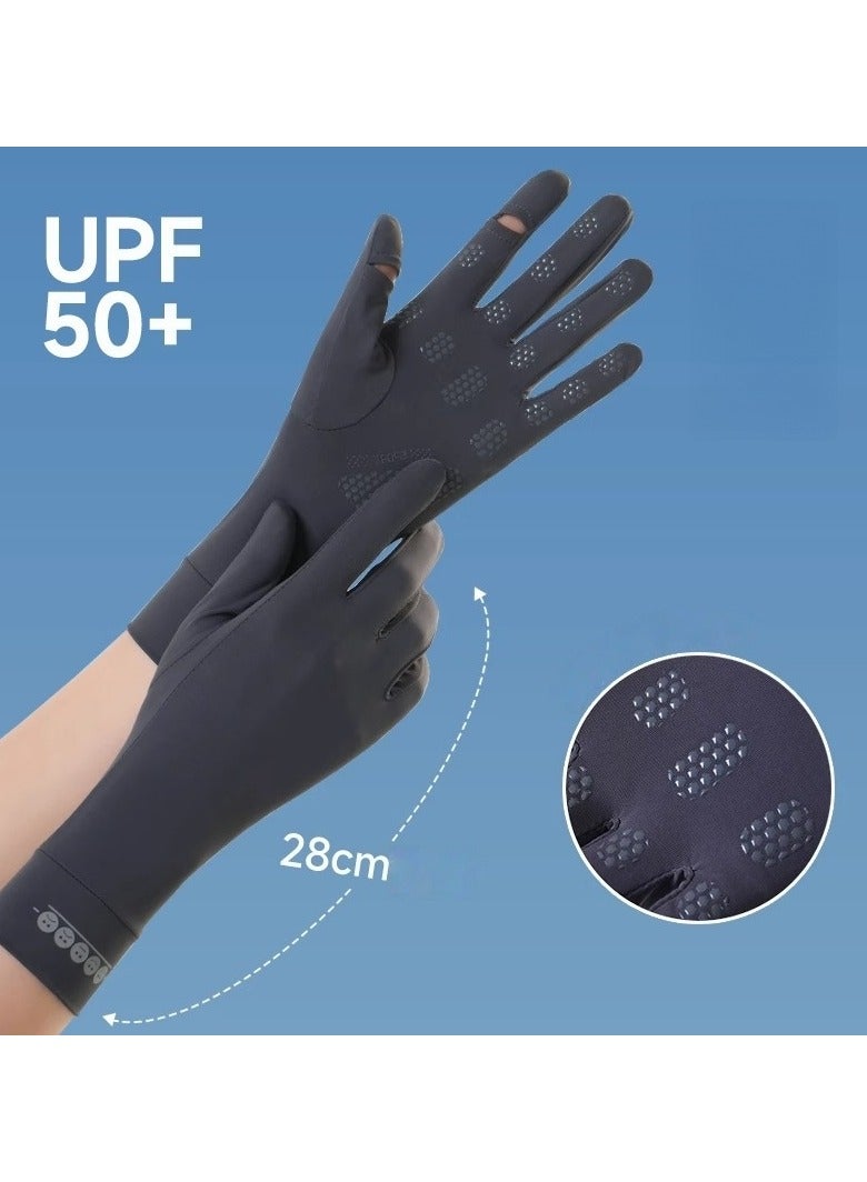 RTYY قفازات نسائية،قفاز سواقة،قلفزات سواقه،قفازات الحماية من الشمس،قفازات صيفية طويلة مضادة للانزلاق، مزودة بشاشة لمس كاملة الأصابع، ومناسبة للقيادة في الصيف، وركوب الخيل، وصيد الأسماك، ولعب الجولف، والأنشطة الخارجية. - Image 2