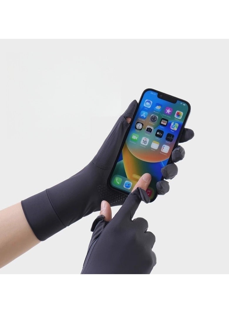 RTYY قفازات نسائية،قفاز سواقة،قلفزات سواقه،قفازات الحماية من الشمس،قفازات صيفية طويلة مضادة للانزلاق، مزودة بشاشة لمس كاملة الأصابع، ومناسبة للقيادة في الصيف، وركوب الخيل، وصيد الأسماك، ولعب الجولف، والأنشطة الخارجية. - Image 3