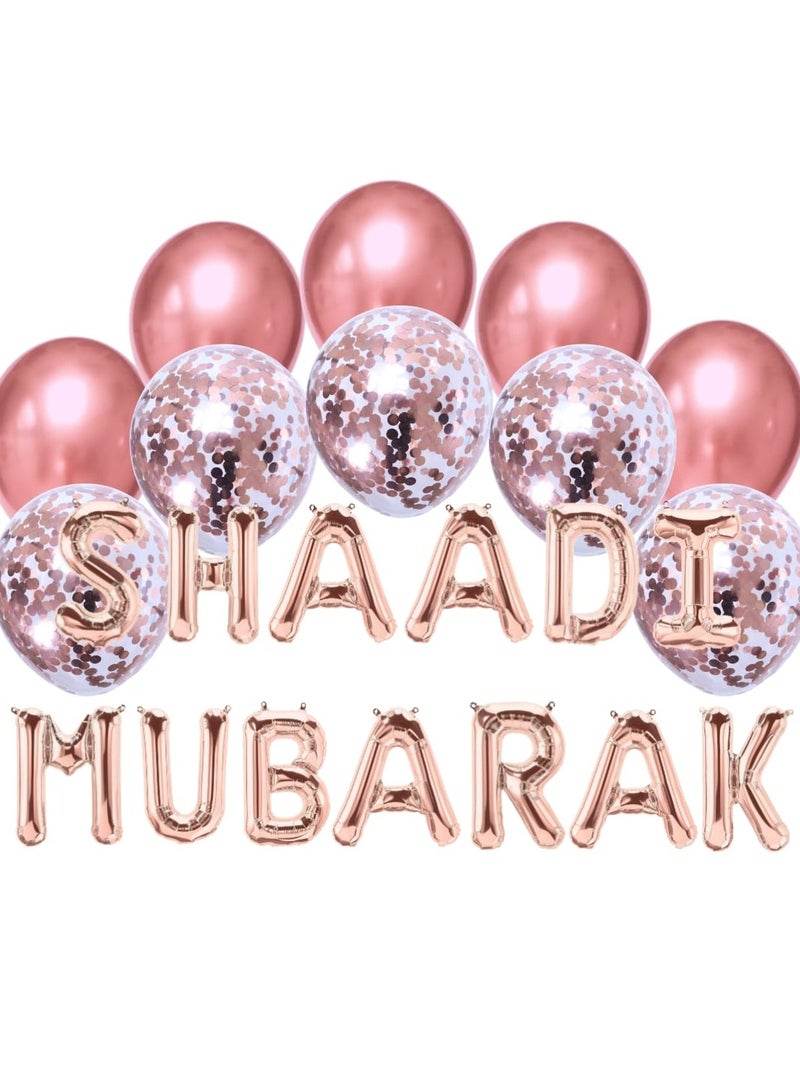 Peacock Supplies Peacock Supplies Shaadi Mubarak Balloon Bundle - Wedding Celebration Decor  - Image 2