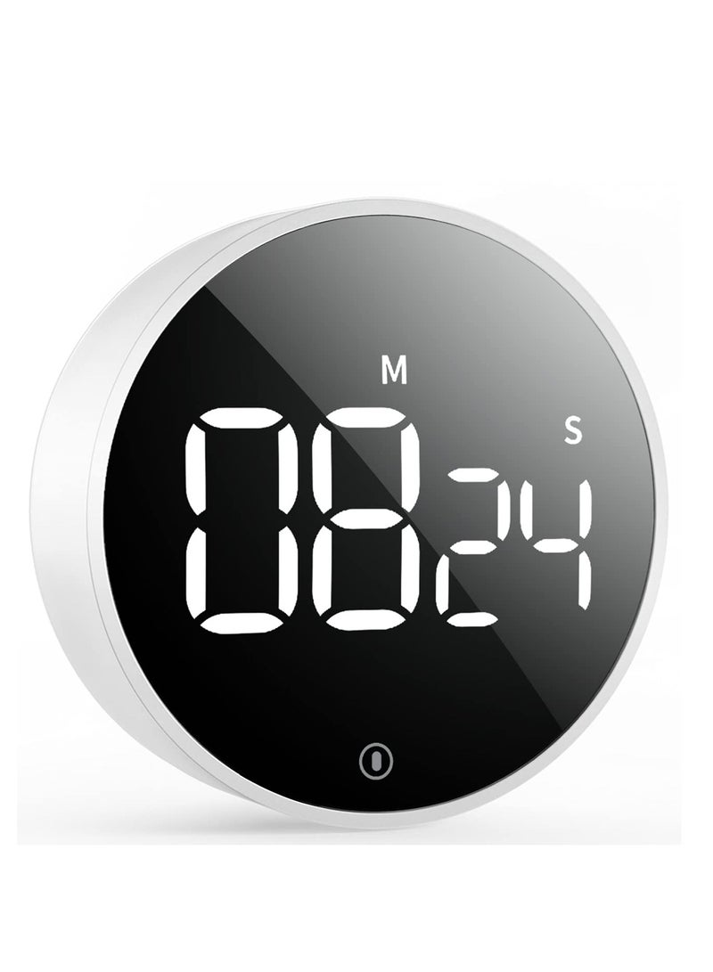 HOMESTAR 【Rotating Timer】Multi-Function Silent Timer LED Display 199Min 59Sec Count | Forward/Reverse Timing | Magnetic Adsorption Design | 3-Level Volume Adjustment | Rotating Timing Operation | Desktop Study Tool | Kitchen Cooking Time Manager - Image 1