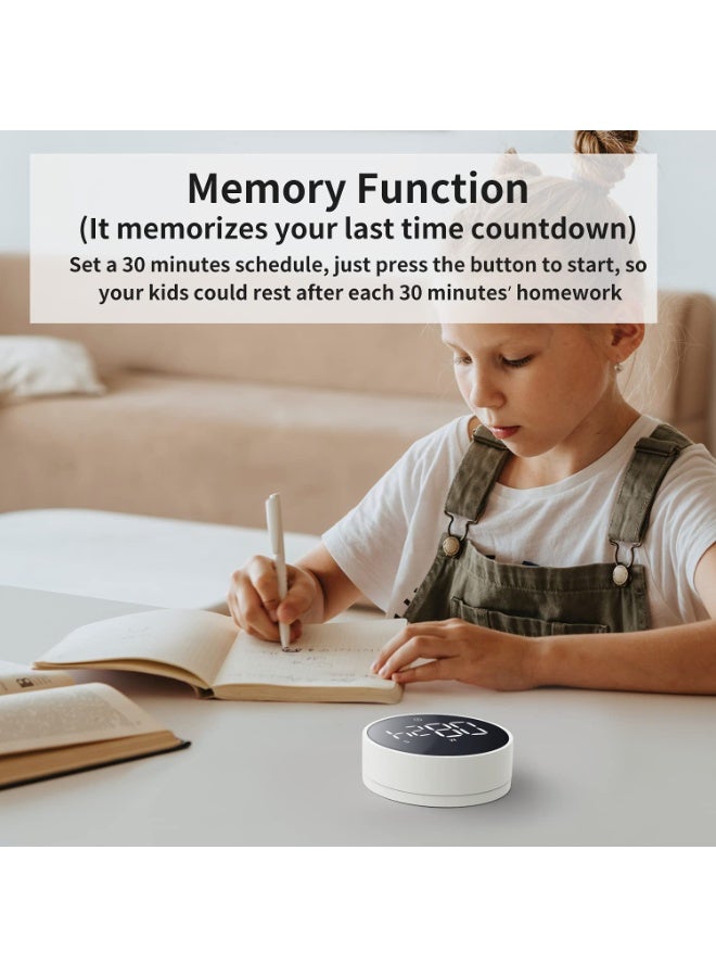 HOMESTAR 【Rotating Timer】Multi-Function Silent Timer LED Display 199Min 59Sec Count | Forward/Reverse Timing | Magnetic Adsorption Design | 3-Level Volume Adjustment | Rotating Timing Operation | Desktop Study Tool | Kitchen Cooking Time Manager - Image 4