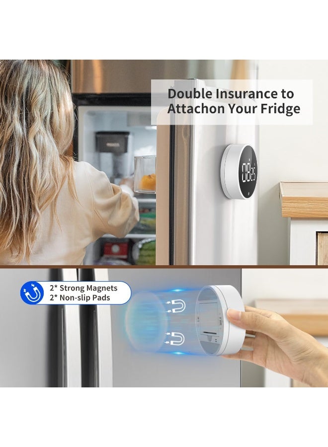 HOMESTAR 【Rotating Timer】Multi-Function Silent Timer LED Display 199Min 59Sec Count | Forward/Reverse Timing | Magnetic Adsorption Design | 3-Level Volume Adjustment | Rotating Timing Operation | Desktop Study Tool | Kitchen Cooking Time Manager - Image 5