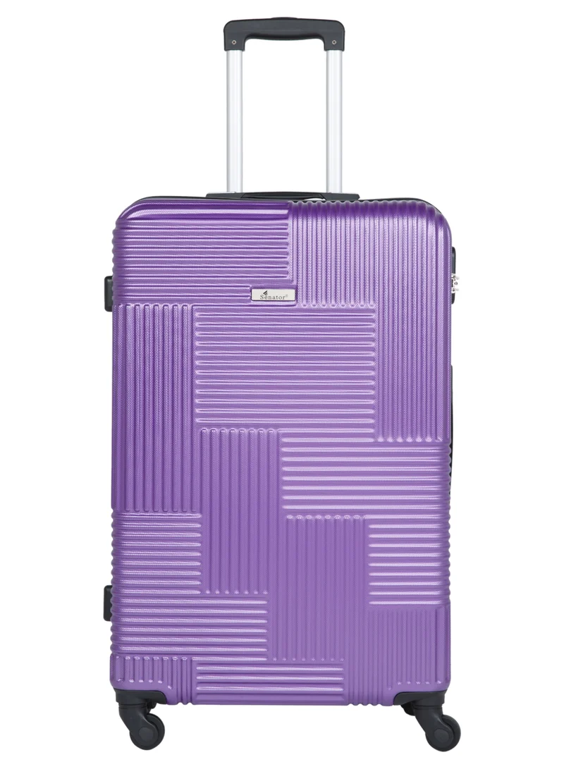 SENATOR Hard Shell Travel Bags Trolley Luggage Set of 3 Piece Suitcase for Unisex ABS Lightweight with 4 Spinner Wheels KH110 Violet