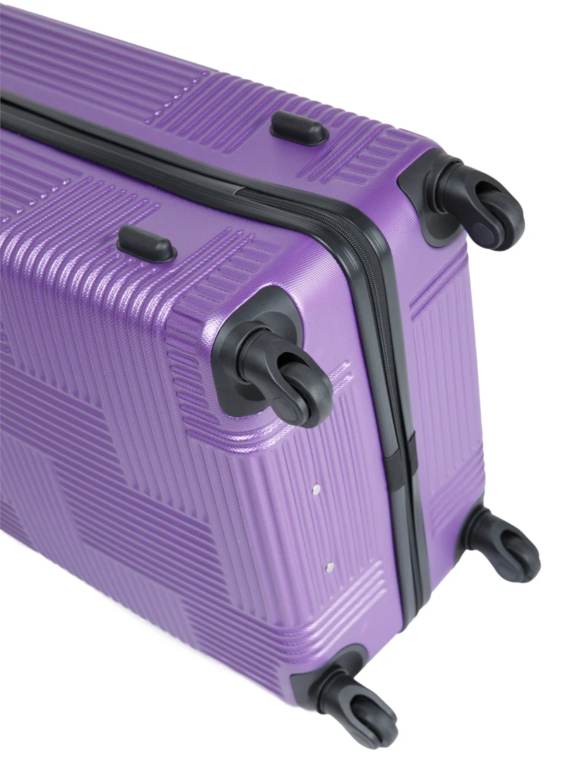 SENATOR Hard Shell Travel Bags Trolley Luggage Set of 3 Piece Suitcase for Unisex ABS Lightweight with 4 Spinner Wheels KH110 Violet