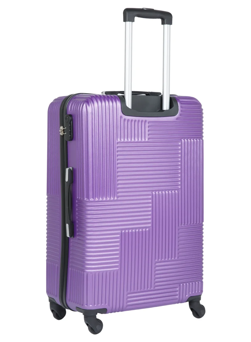 SENATOR Hard Shell Travel Bags Trolley Luggage Set of 3 Piece Suitcase for Unisex ABS Lightweight with 4 Spinner Wheels KH110 Violet