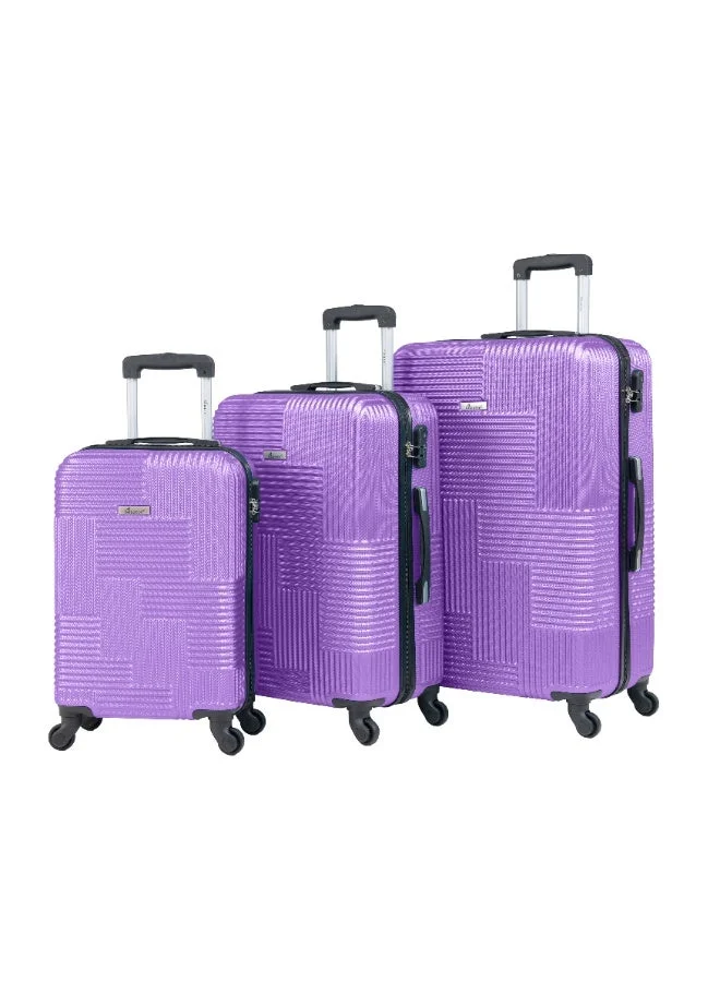 سيناتور حقائب سفر صلبة بعجلات دوارة مجموعة من  قطع للجنسين  خفيفة الوزن بنفسجي