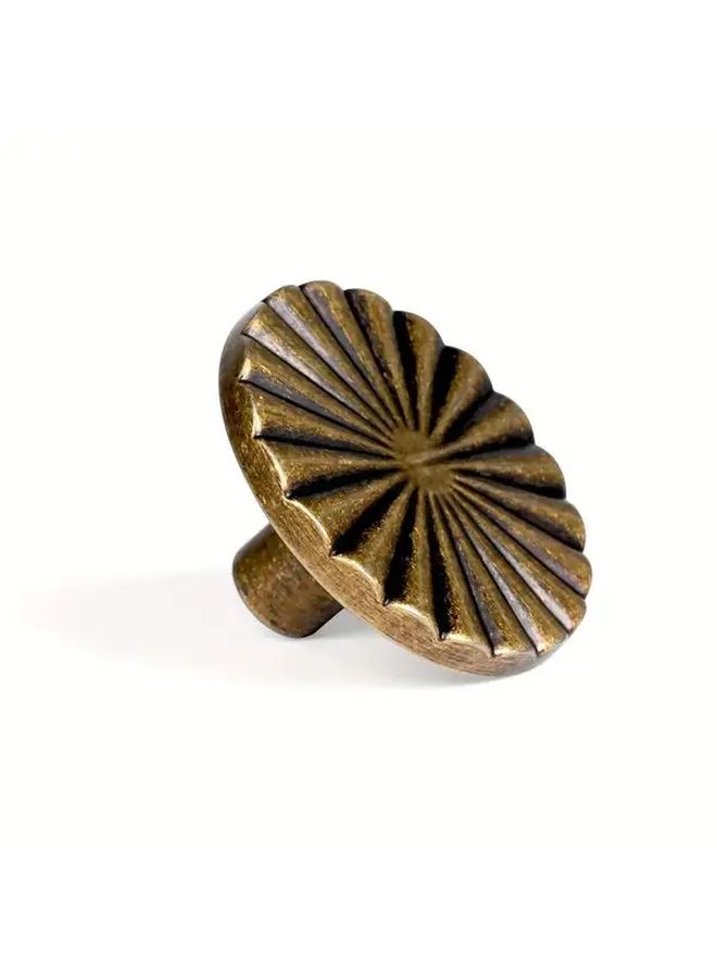 10Pcs Antique Brass Cabinet Handles Golden Drawer Pulls Rust Resistant For Kitchen Bathroom - Image 2