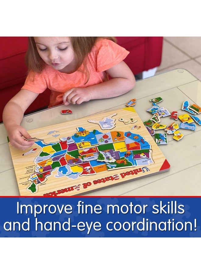 The Learning Journey Lift & Learn Puzzle - USA Map Puzzle for Kids - Preschool Toys & Gifts for Boys & Girls Ages 3 and Up - United States Puzzle for Kids - Award Winning Toys - Image 4