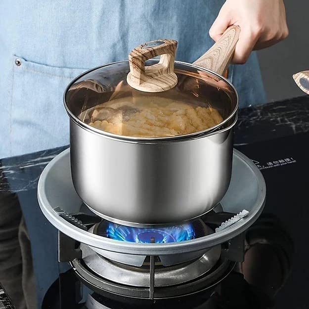 HOME STUFFS Gas Stove Fire Ring Insulation Gas Stove Cover Round Pot Rack Energy Saving Stove Stand Pan Support Pack Of 2 - Image 5