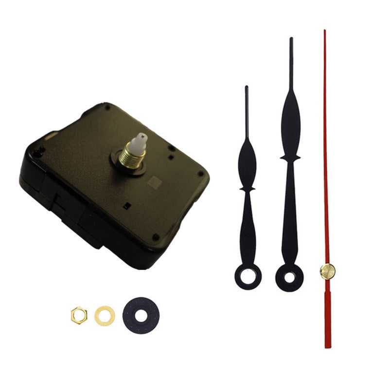 Quartz Clock Movement Mechanism Black Red Battery Operated Silent Repair Replacement Parts Wall Clock Motor Kit With Hands Accessories - Image 2
