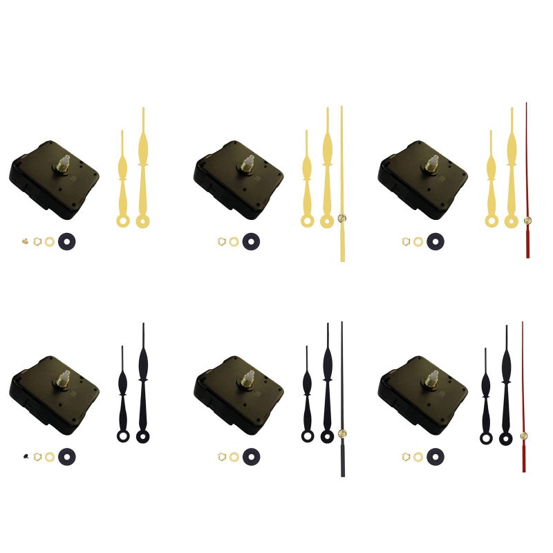 Quartz Clock Movement Mechanism Black Red Battery Operated Silent Repair Replacement Parts Wall Clock Motor Kit With Hands Accessories - Image 3