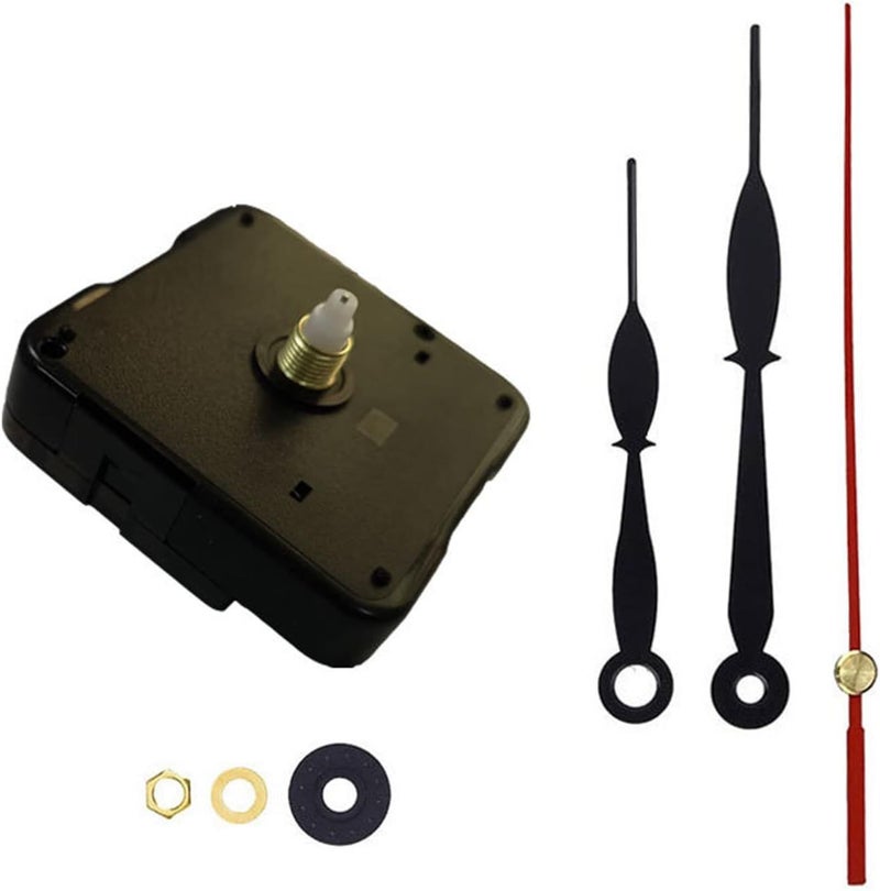 Quartz Clock Movement Mechanism Black Red Battery Operated Silent Repair Replacement Parts Wall Clock Motor Kit With Hands Accessories - Image 1