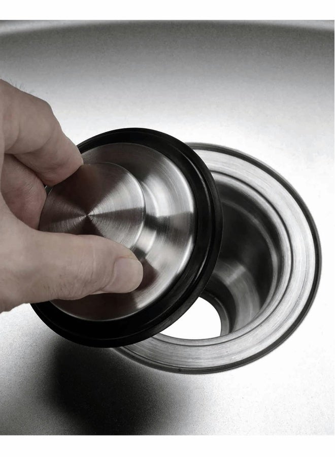 مجموعة مصفاة حوض المطبخ، سدادة مضادة للت clogging، مصفاة تصريف حوض من الفولاذ المقاوم للصدأ بقطر 4.5 بوصة - سدادة لحوض مطبخ قياسي بقطر 3-1/2 بوصة، 2 قطعة - Image 3