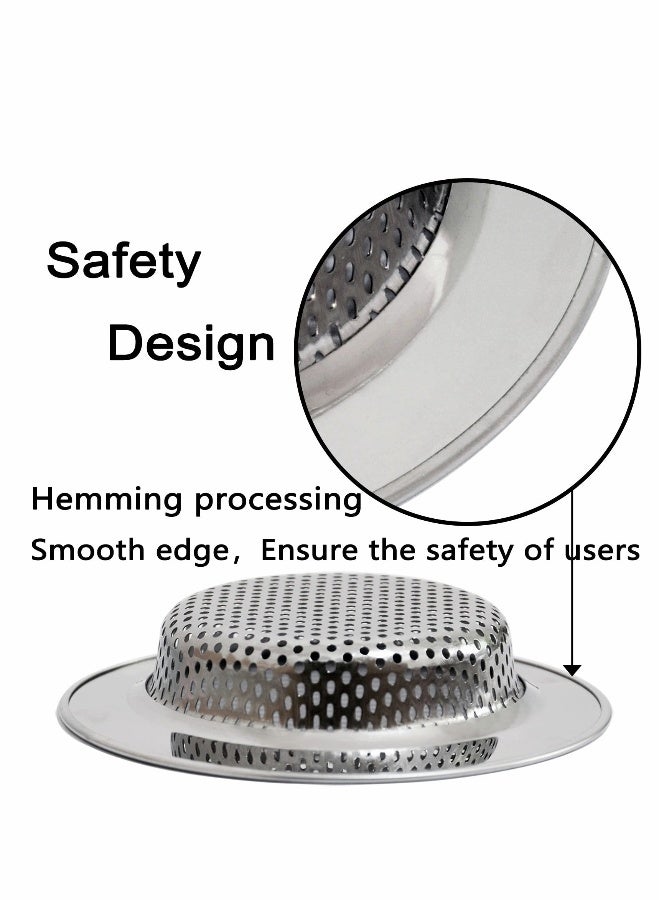مجموعة مصفاة حوض المطبخ، سدادة مضادة للت clogging، مصفاة تصريف حوض من الفولاذ المقاوم للصدأ بقطر 4.5 بوصة - سدادة لحوض مطبخ قياسي بقطر 3-1/2 بوصة، 2 قطعة - Image 2