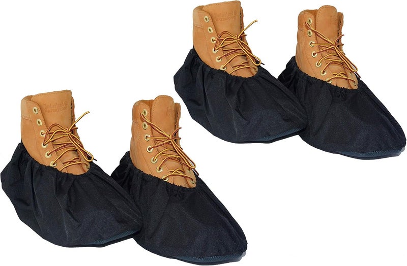 MAGICDESIGN 2 Pairs Non Slip waterproof Reusable shoe Covers for contrators and Carpet Floor Protection, Machine Washable. MEDIUM - Image 1