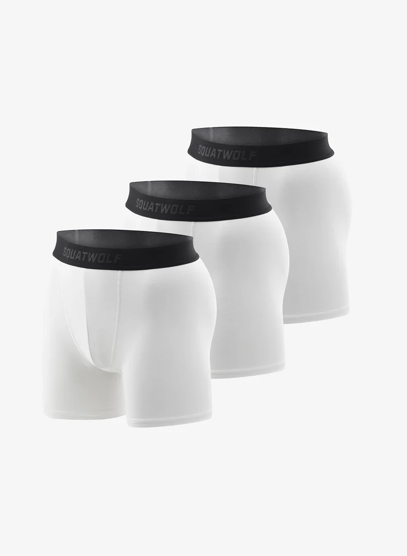 سكوات وولف عبوة من  سراويل بوكسر قطنية بطول  بوصات