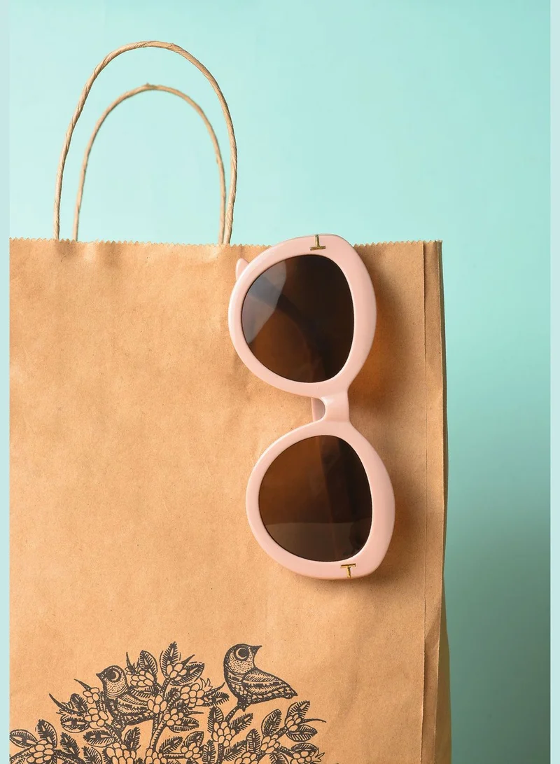 Haute Sauce Women Brown Lens Brown Round Sunglasses