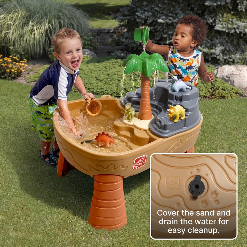 Step2 Dino Dig Sand and WaterTable, Kids Activity Sensory Playset, Summer Outdoor Toys, 7 Piece Water Toy Accessories, For Toddlers 2-5 Years Old - Image 4