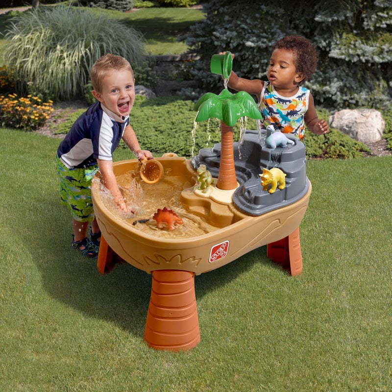 Step2 Dino Dig Sand and WaterTable, Kids Activity Sensory Playset, Summer Outdoor Toys, 7 Piece Water Toy Accessories, For Toddlers 2-5 Years Old - Image 2