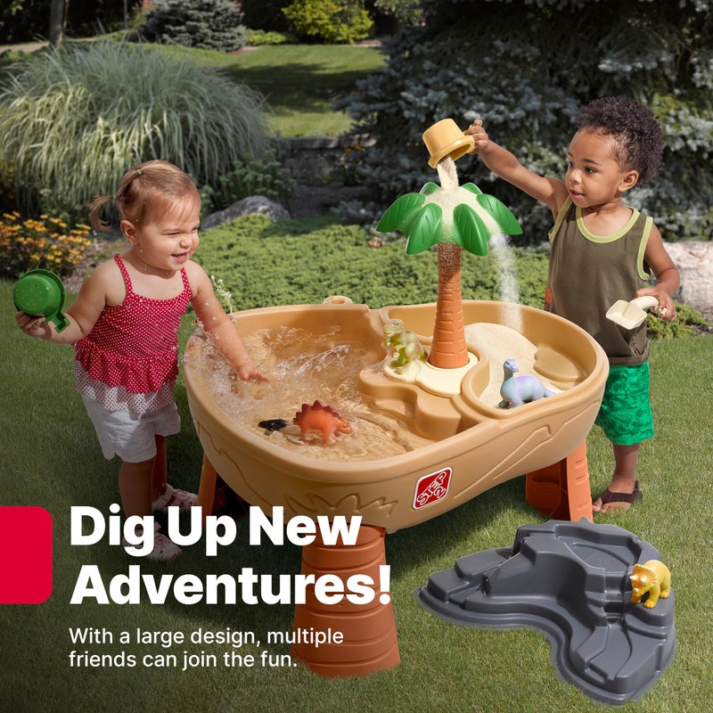 Step2 Dino Dig Sand and WaterTable, Kids Activity Sensory Playset, Summer Outdoor Toys, 7 Piece Water Toy Accessories, For Toddlers 2-5 Years Old - Image 3