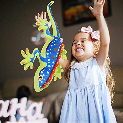 CAZOYEE Realistic Lizard Stuffed Animal, Colorful Gecko Stuffed Animal, Durable Gecko Plush Reptilian Toy, Lizard Plush Gift for Kids, Unique Plushie Decoration, 22” - Image 5