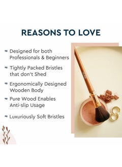 GUBB Powder Brush For Face Makeup Professional Wooden Makeup Brush Single  - Image 4