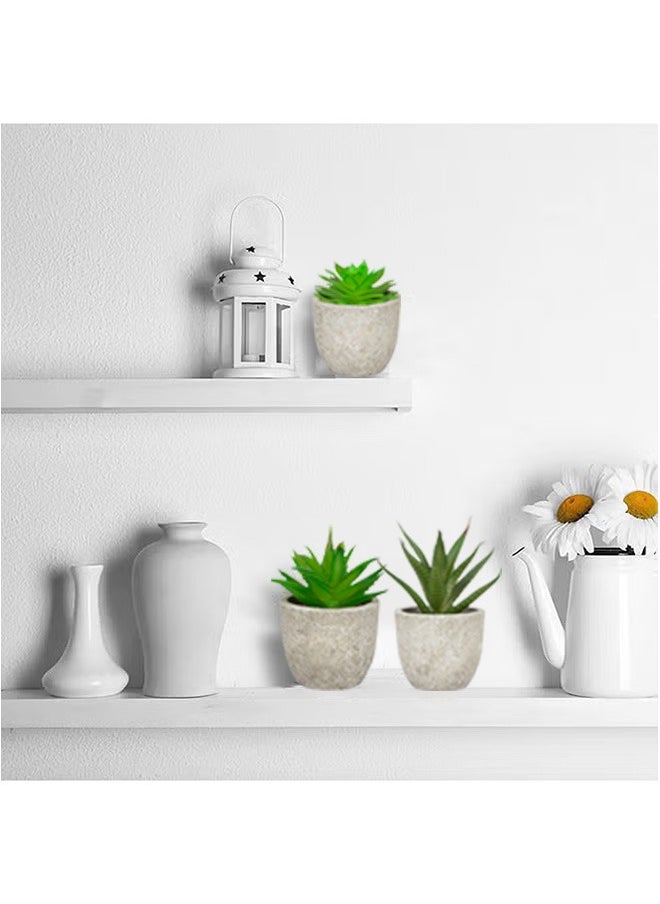 GMORO - 3 PCS Artificial Plants Small Fake Succulent in Pots for Office Kitchen Bathroom Bedroom Mantle Shelf Living Room,Faux Plants in Pots Modern Farmhouse Plants Home Decor - Image 1