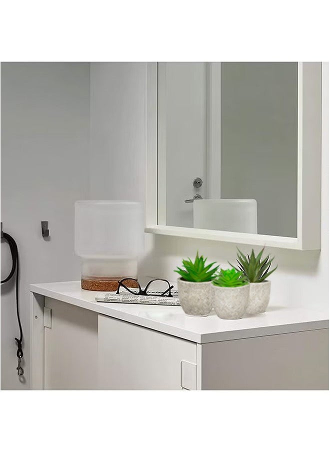 GMORO - 3 PCS Artificial Plants Small Fake Succulent in Pots for Office Kitchen Bathroom Bedroom Mantle Shelf Living Room,Faux Plants in Pots Modern Farmhouse Plants Home Decor - Image 1