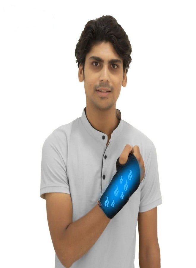 كمادة SandPuppy Wristcool - كمادة ثلج قابلة لإعادة التجميد لتخفيف آلام المعصم | كمادة باردة مرنة لتخفيف آلام المعصم | جل مضاد للتجمد لتعزيز التلامس مع الجسم | كمادة باردة قابلة لإعادة الاستخدام لإصابات الرياضة، والتهاب المفاصل الروماتويدي، والتهاب الأوتار، والتورم، ومتلازمة النفق الرسغي | لفها على يدك اليسرى أو اليمنى | هدية للنساء والرجال والأمهات والآباء. - Image 1