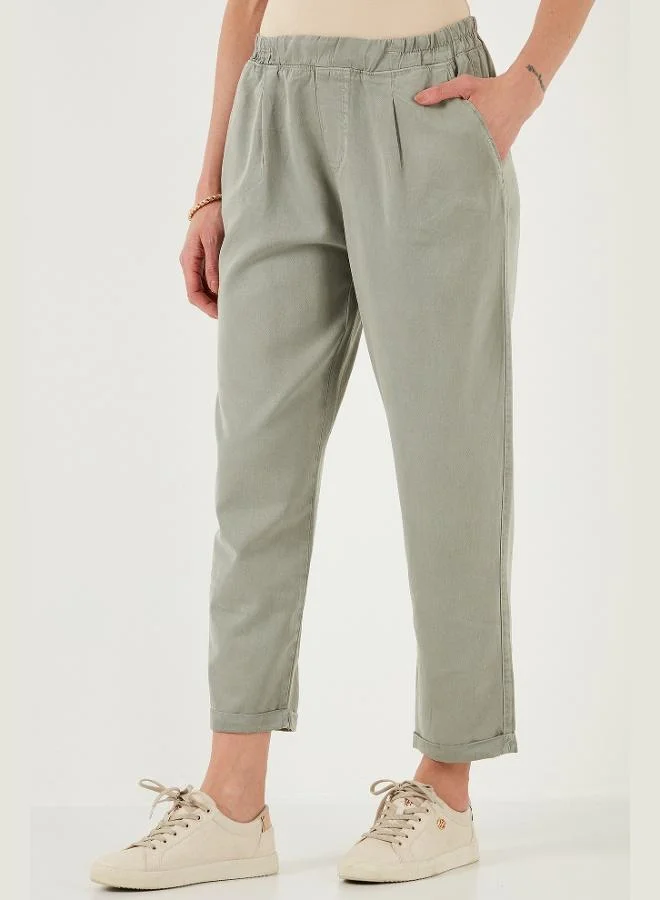 ليلا بنطلون نسائي ليلا بقصة مستقيمة وخصر عادي