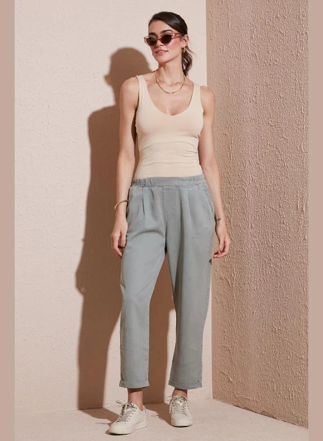 ليلا بنطلون نسائي ليلا بقصة مستقيمة وخصر عادي