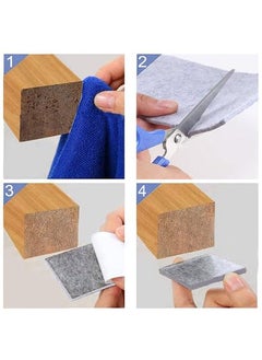 Oblivion Oblivion 4pc Furniture Pad Square Felt Pads Floor Protector Pad for Home & All Furniture Use  - Image 2
