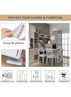 Oblivion Oblivion 4pc Furniture Pad Square Felt Pads Floor Protector Pad for Home & All Furniture Use  - Image 4