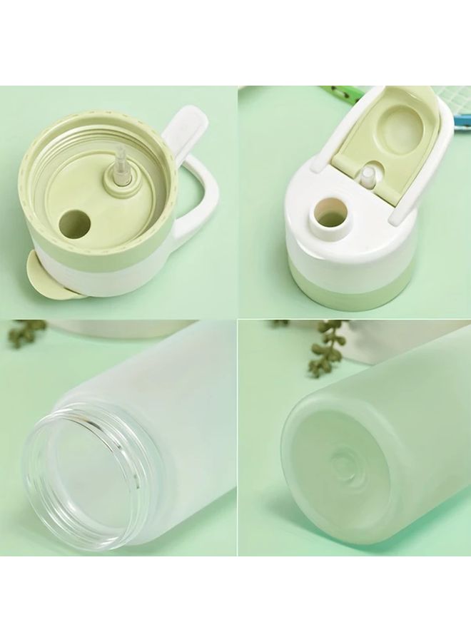 زجاجة ماء محمولة بخاخة سوداء متدرجة 22 أونصة خالية من مادة BPA مع بخاخ نفاث الهواء للجيم والسفر في الهواء الطلق - Image 4