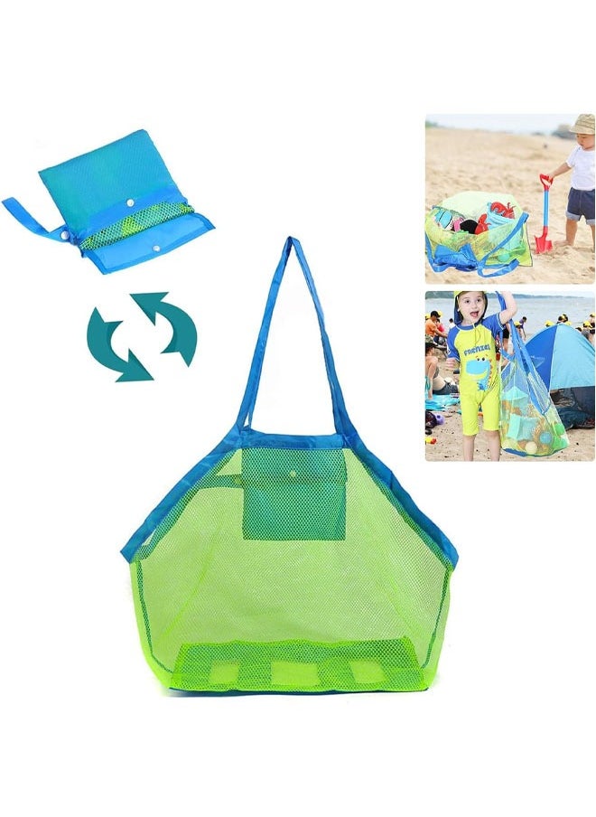 YelaJoy - Mesh Beach Bag, Extra Large Beach Bags and Totes, Tote Backpack, Toys, Towels, Sand Away for Holding Beach Toys, Children’ Toys, Market Grocery Picnic Tote - Image 1