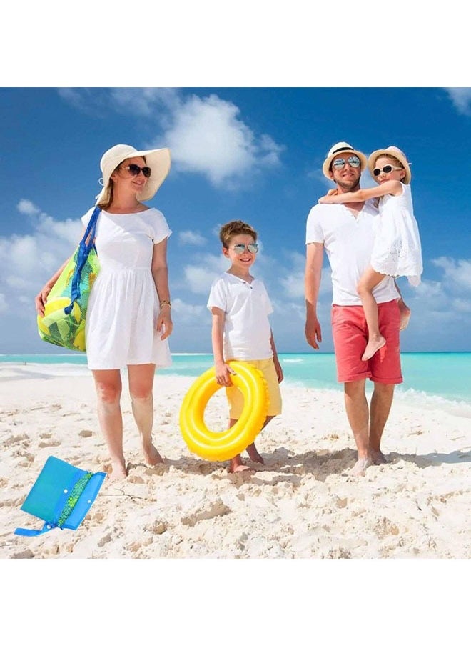 YelaJoy - Mesh Beach Bag, Extra Large Beach Bags and Totes, Tote Backpack, Toys, Towels, Sand Away for Holding Beach Toys, Children’ Toys, Market Grocery Picnic Tote - Image 1
