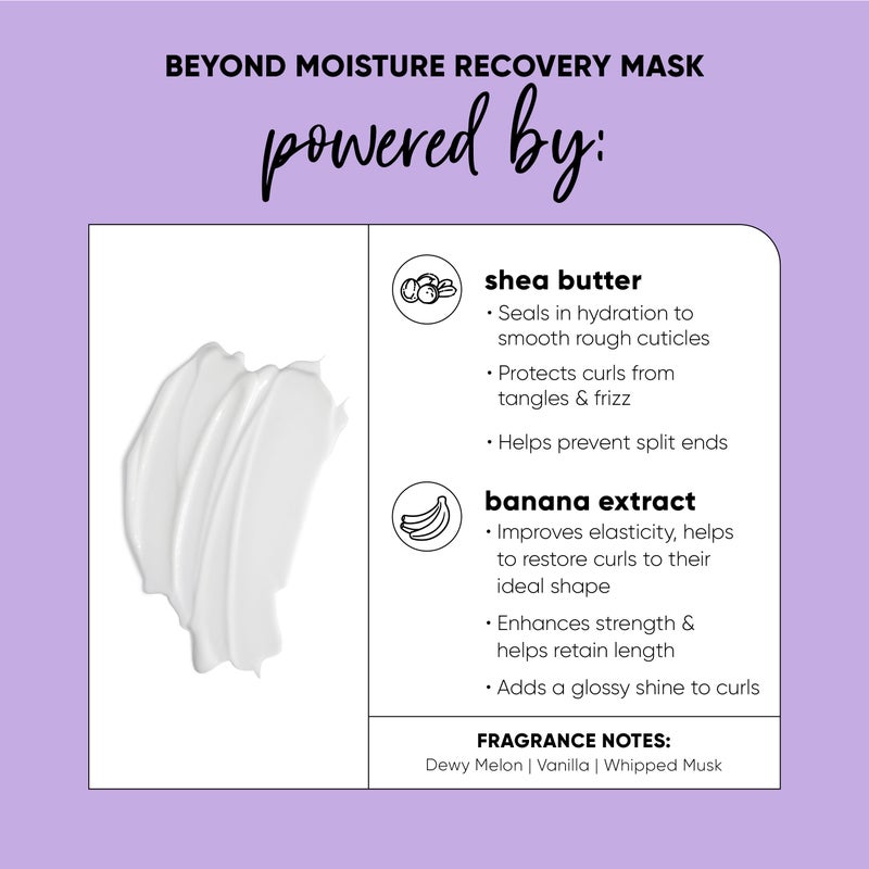 HASK Beyond Moisture Recovery Mask with Shea Butter & Banana Extract for Wavy, Curly, Coily & Kinky Hair, Softens, Moisturizes, Prevents Damage, Vegan, Sulfate-Free, Cruelty-Free â€“ 8 fl oz - Image 4