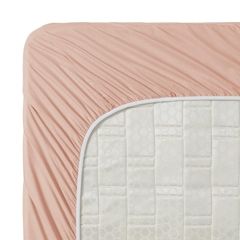 Clara Clark Bed Sheets, Premier 1800 Series 4 Piece Bed Sheet Set, Deep Pocket, Wrinkle, Fade, Stain Resistant, Luxury Soft Bedding Sheets & Pillowcases, Queen, Peach - Image 4