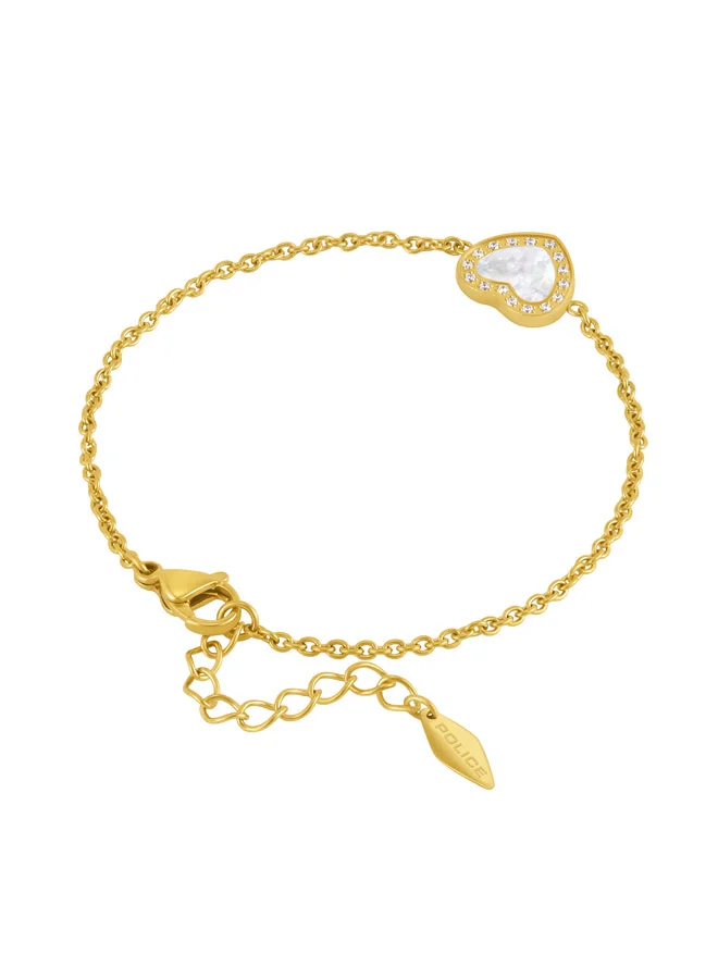 Police  Lumora Gold Plated Stainless Steel Charm Bracelet for Women for Women | Best Price UAE