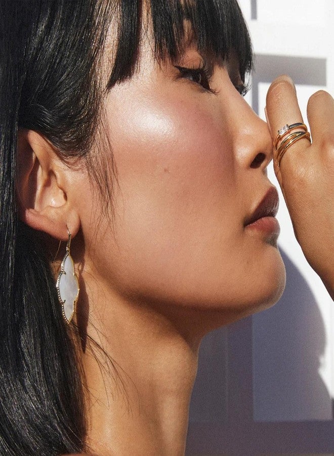 Kendra Scott خاتم كيندرا سكوت جوليت 14 قيراط مطلي بالذهب الأصفر فوق النحاس مع كريستال أبيض، مجوهرات عصرية للنساء، مقاس 6 - Image 5
