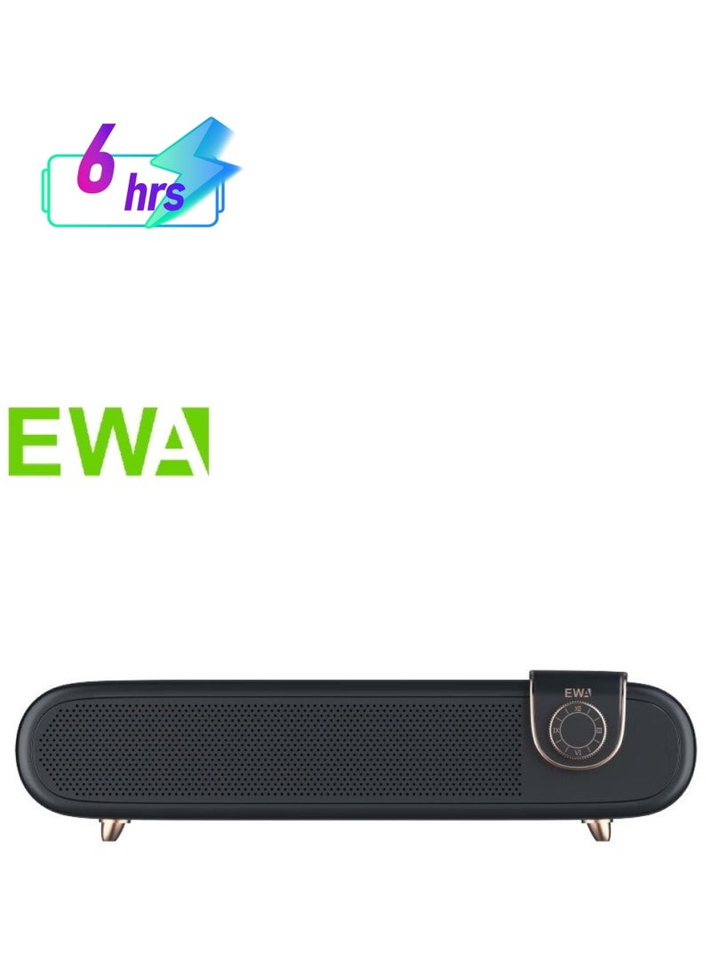 EWA مكبر صوت بلوتوث لاسلكي EWA L102 بتصميم كلاسيكي ريترو، يدعم TF/AUX (أسود) - Image 1