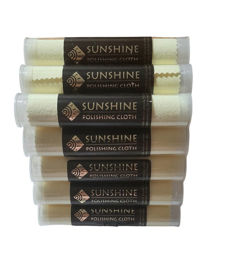 SUN SHINE Sunshine 25 Polishing Cloths Jewelry Cleaner Tube Silver Brass Gold Copper - Image 3
