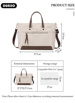 DUNISO Women Laptop Tote Bag 15.6 Inch Computer Tote Bag Purse Shoulder Bag, Computer Briefcase Shoulder Bag Casual Laptop Bag for Office, Shopping, Travel Daily Use  - Image 4