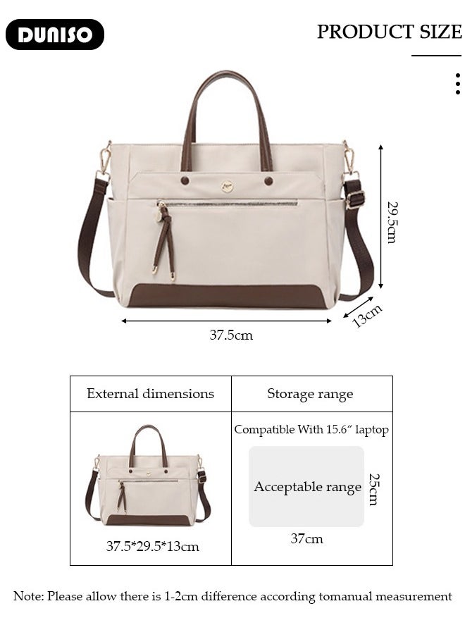 DUNISO Women Laptop Tote Bag 15.6 Inch Computer Tote Bag Purse Shoulder Bag, Computer Briefcase Shoulder Bag Casual Laptop Bag for Office, Shopping, Travel Daily Use  - Image 4