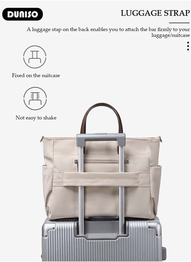 DUNISO Women Laptop Tote Bag 15.6 Inch Computer Tote Bag Purse Shoulder Bag, Computer Briefcase Shoulder Bag Casual Laptop Bag for Office, Shopping, Travel Daily Use  - Image 5