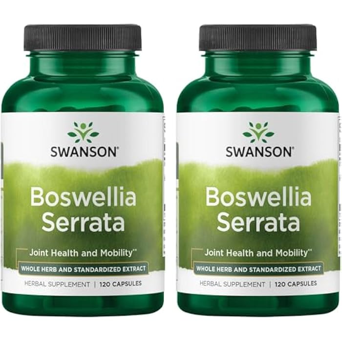 Swanson Boswellia Serrata - Whole Herb & Standardized Extract 120 Caps (2 Pack) - Image 1