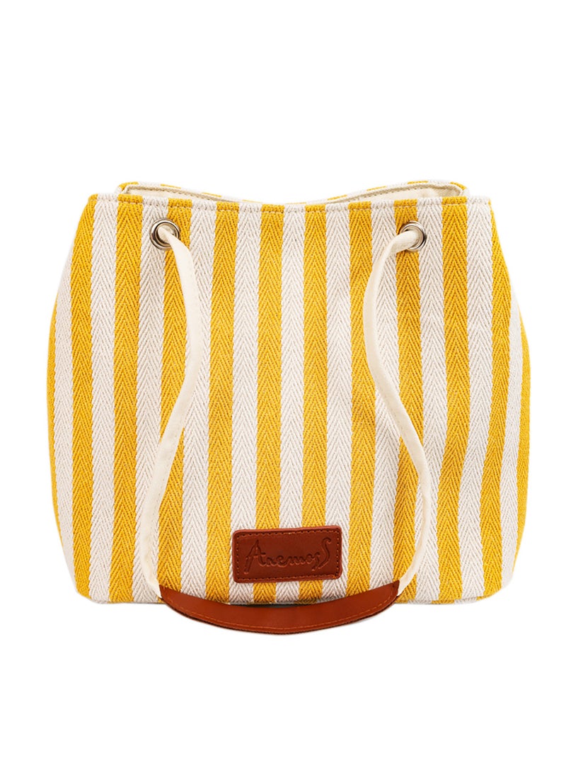 Anemoss Women Tote Bags, 2-in-1 Hand and Shoulder Bag, Magnetic Closure Large Capacity, Striped Design Handbag, Crossbody Travel Bag, Gifts for Women and Girls - Image 2