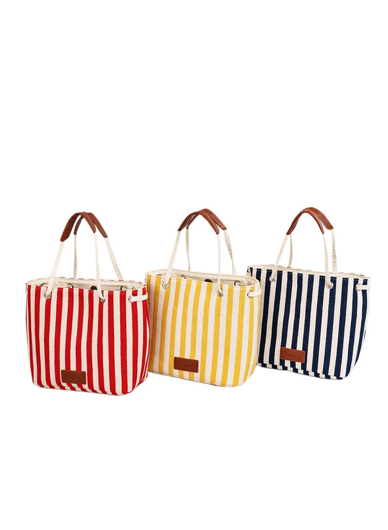 Anemoss Women Tote Bags, 2-in-1 Hand and Shoulder Bag, Magnetic Closure Large Capacity, Striped Design Handbag, Crossbody Travel Bag, Gifts for Women and Girls - Image 5