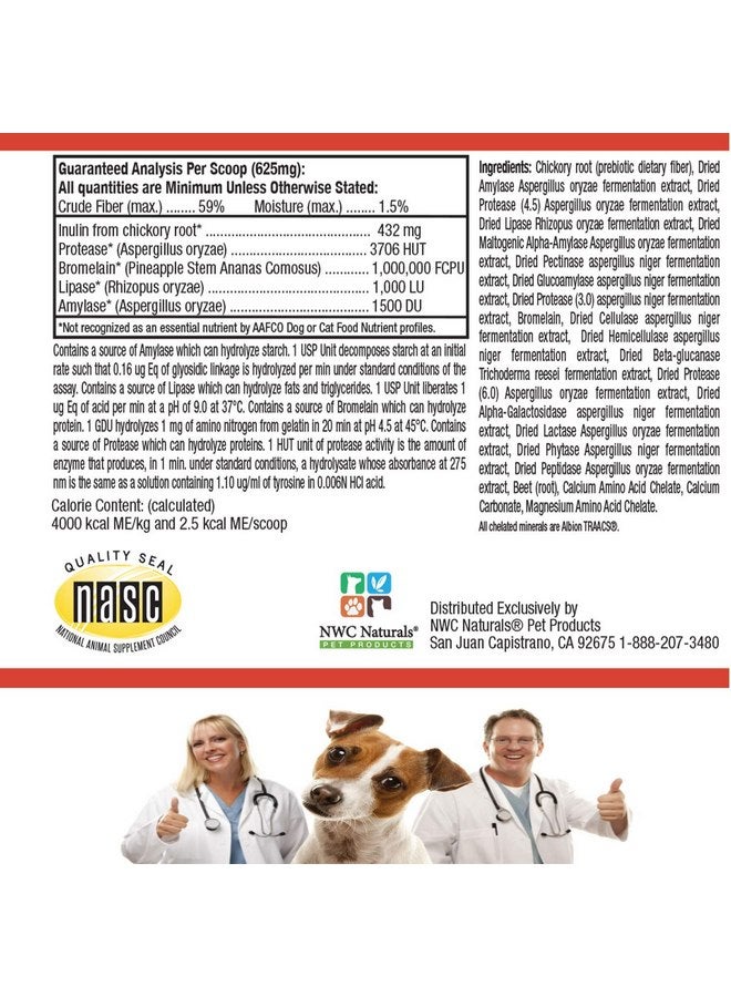 NWC Naturals Total-Zymes Digestive Enzyme Powder for Dogs and Cats, With Pre-Biotics, Puppy and Kitten Enzymes, Immune, Digestive, Joint, and Healthy Weight Support 2.22-ounce Jar by NWC Naturals (14605) - Image 5