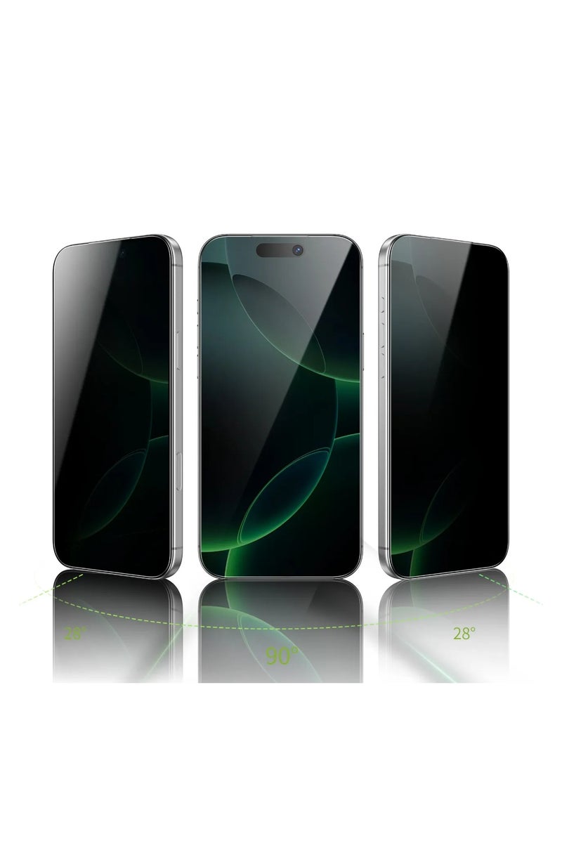 GREEN LION 3D Pv-Pet Pro Full Curved Glass iPhone 17 Pro / Blocked Side Viewing / Grease Resistance / Highly Responsive - Black Edge/Privacy - Image 5